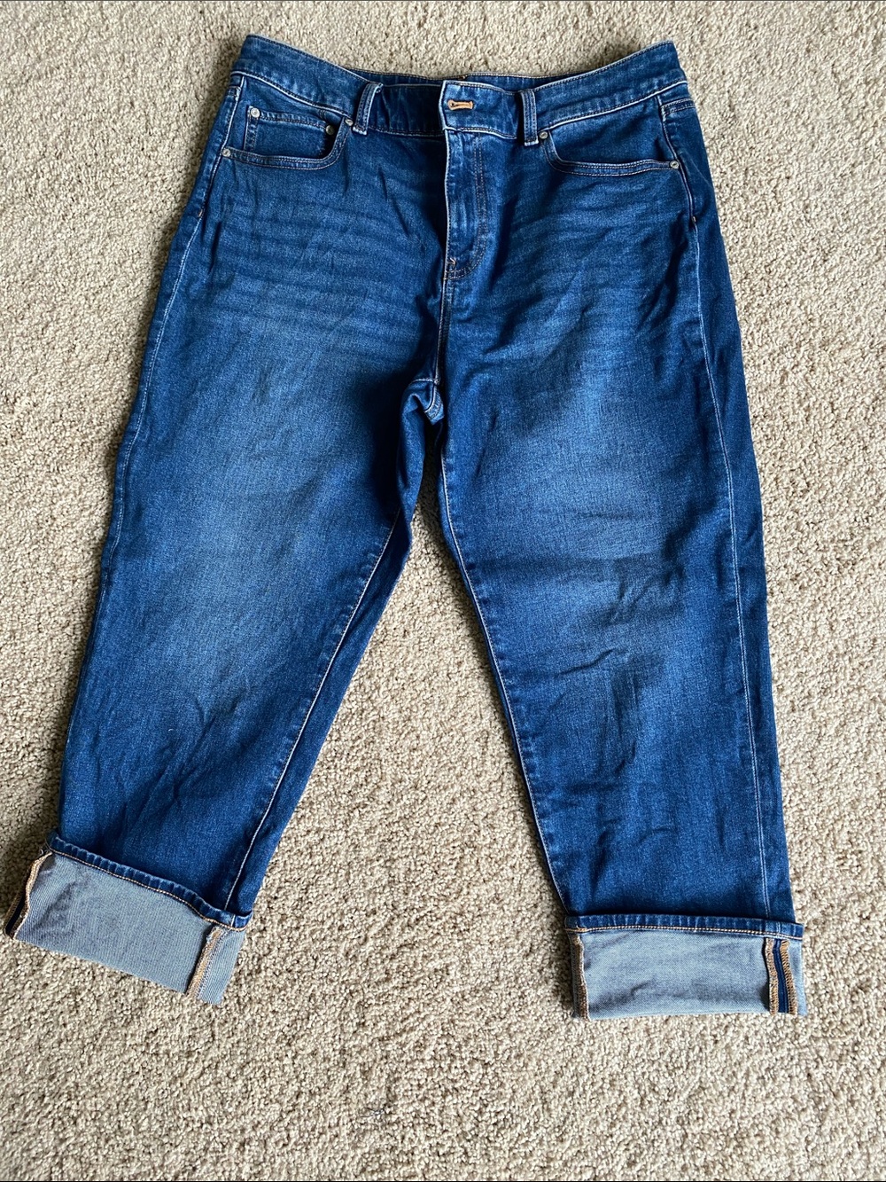 Talbots Women’s Deep Blue Relaxed Ankle Jeans / Capris